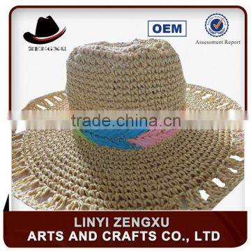 Crochet Raffia Beach Hat Caps With Tassel photo-4