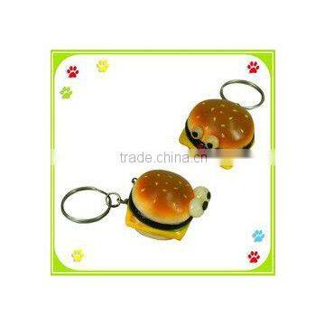 Promotional Plastic Novelty Hamburger Key Chain