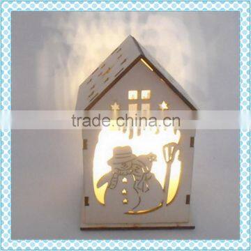 best selling led light wooden house christmas decor