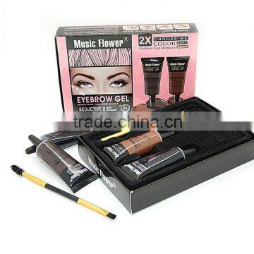 Music Flower Brand M4026 2 Color Eyebrow Cream Mascara Gel Waterproof Eyebrow Tint Pro Beauty Makeup Eyebrow Gel With Brush