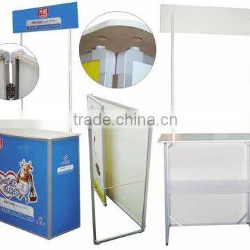 Portable plastic easy assembled screen sales desk for expo