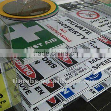 Corrugated plastic warning sign board