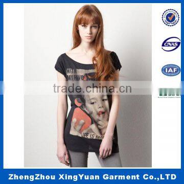 New Pattern Blank T-shirt Woman , v Neck t Shirt