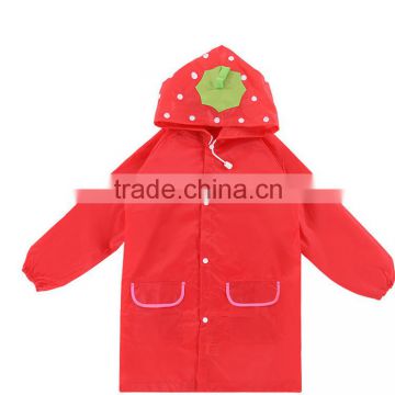 2016 high quality fashionable design outdoor kids waterproof raincoat