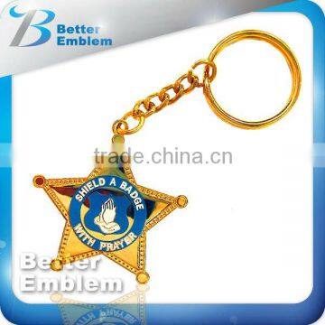 Star Metal Keychain With Customized Designs