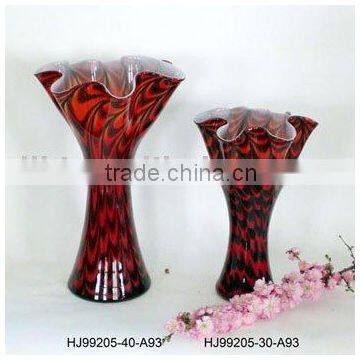 Phoenix Art Red Glass Vase