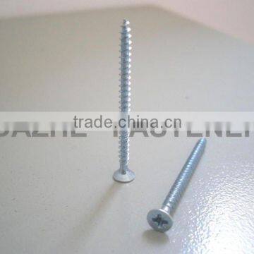 white blue zinc plated phillips or pozi countersunk chipboard screws