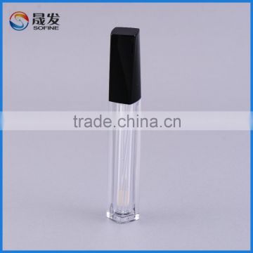 Attactive empty AS material square shape lip gloss bottle