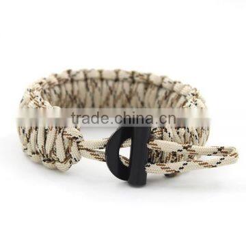 hot selling paracord bracelet with fire starter buckle