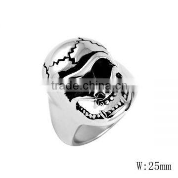 SRR0068 Top Selling Products 2015 Stainless Steel Jewelry 316L Gothic Style Biker Style Skull Ring