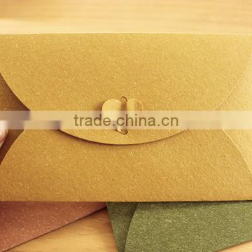 yellow business card envelopes with button butterfry for party