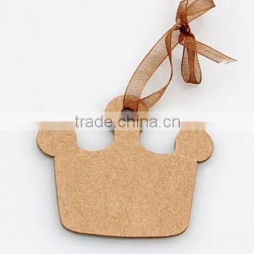 Recycled kraft paper hang tags for lady's clothing