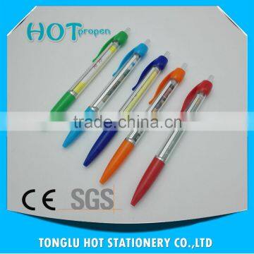 retractable banner ball pen with the pulled out flag with full color imprint