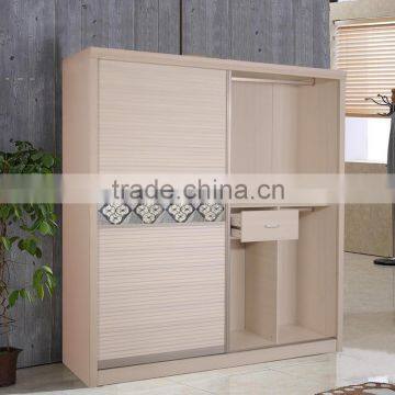 Modern Style Storage Clothes Wardrobe Cabinets With 2 Sliding Doors