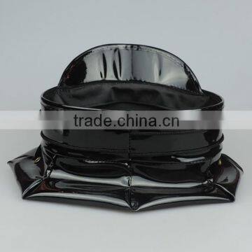 Leather Octagonal Cap Police Officer Hat Uniform Cap Party Caps photo-3