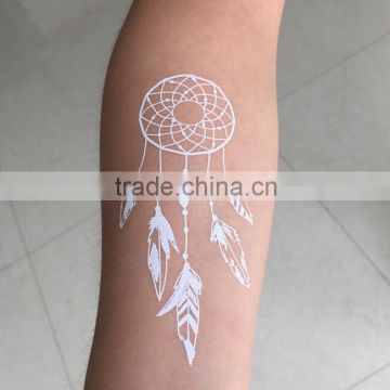 Sexy White Color Dream Catcher Temporary Body Tattoo