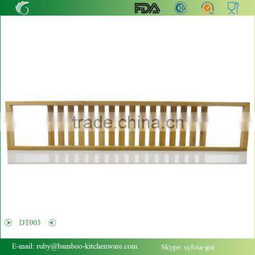 DT003/ Bamboo Bathtub Caddy With Extending Sides and Adjustable Book Bathroom Towel Clothes Holder Tray photo-3
