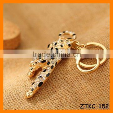 2014 Fashion Alloy leopard Head Key Chain, Gift Bag Pendant ZTKC-152