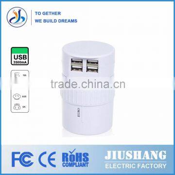 Multifunction Rotatable 4 Port USB Power Adapter for Business Travel Adapter photo-2
