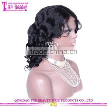 18 Inches Wholesale Price Qingdao Factory Loose Wave Side Part Lace Front Wig Brazilian Human Hair Wig photo-4