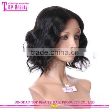 Natural Color 130 Density 8 Inch Short Bob Style Brazilain Virgin Human Hair Lace Front Wigs Short Human Hair Wigs photo-2