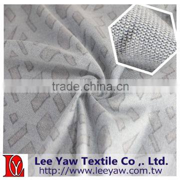 Polyester Spandex Jersey Fabric With Face Peach and Wet Print