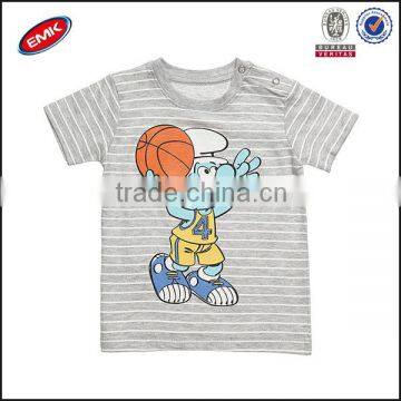 funny baby cartoon clothes made in china, stripe baby t shirt