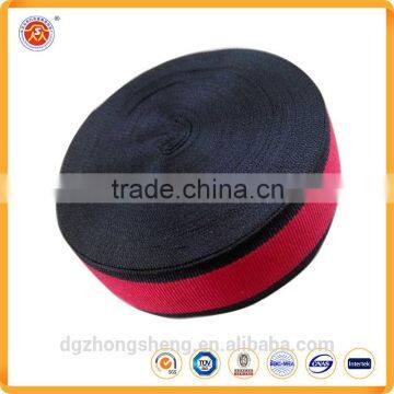 2016 custom printed stripe polyester nylon webbing elastic safety webbings