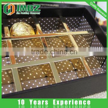 Custom design cardboard paper chocolate box with tray insert