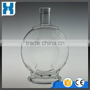 500ML FANCY ROUND GLASS BOTTLE FOR LIQUOR