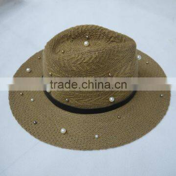 Lady Acrylic Hat With Pearls and Belt photo-4