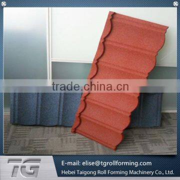 Standard Archaized Colored Roofing Stone Coated Roof Tile Machine for Africa photo-5