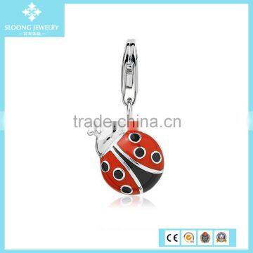 Silver 925 Animal Ladybug Charm in Sterling Silver