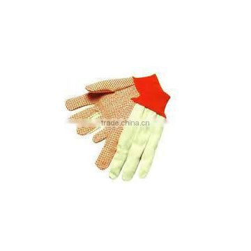 PVC dotted cotton canvas glove