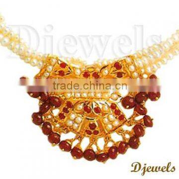 22K Kundan Diamond Necklaces, Jaipur Kundan Necklaces, 22K Gold Kundan Jewellery