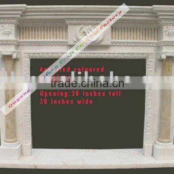 White marble fireplace