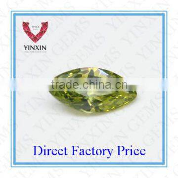 Brilliant Olive Green Cubic Zirconia Marquise 5X2.5mm CZ