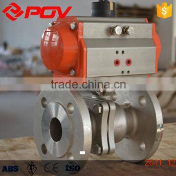POV Newest Ss316 Flange Connection Pneumatic Ball Valve photo-6