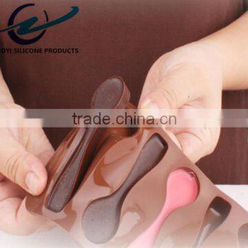 High Quality Spoon Shaped Silicone 3d Chocolate Mould photo-5
