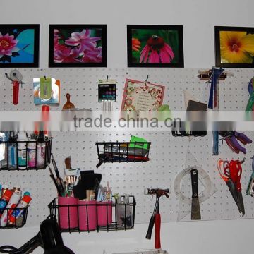 pegboard shelving, wall display/ hanging display rack