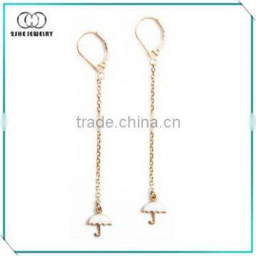 High Quality 925 Silver Umbrella Long Earrings