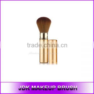 Elegant Rose Gold Retractable Brush with Synthetic Nylon Hair