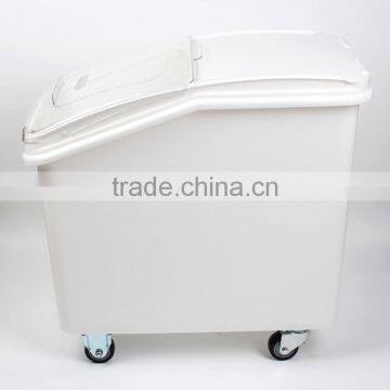 F-8889 high-grade plastic rice storage barrel with wheels