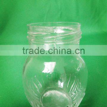 305 ml glass flat drum bottle for delicious honey