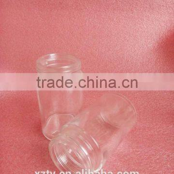 100ml round shaped transparent white glass empty bottles with plastic lids