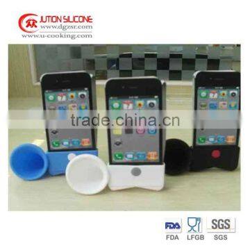 Beauty custom design silicone mobile phone speaker