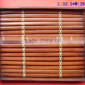 Carbonized bamboo waving serving tray