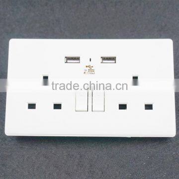 shenzhen manufacture uk wall socket with usb switched socket