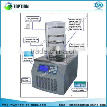 Cost-effective TOPT-10A food vacuum freeze dryer /lyophilizer with LCD display fruit & meat Drying Equipment