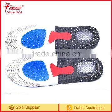 Silicone support sports insoles for shoes